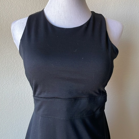 Athleta black cross back key hole midi dress size small - Picture 4 of 7